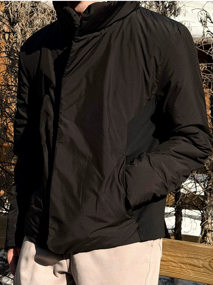 ZOZOFOREST Sleek City Stand-up Collar Simple Sports Cotton-padded Clothes