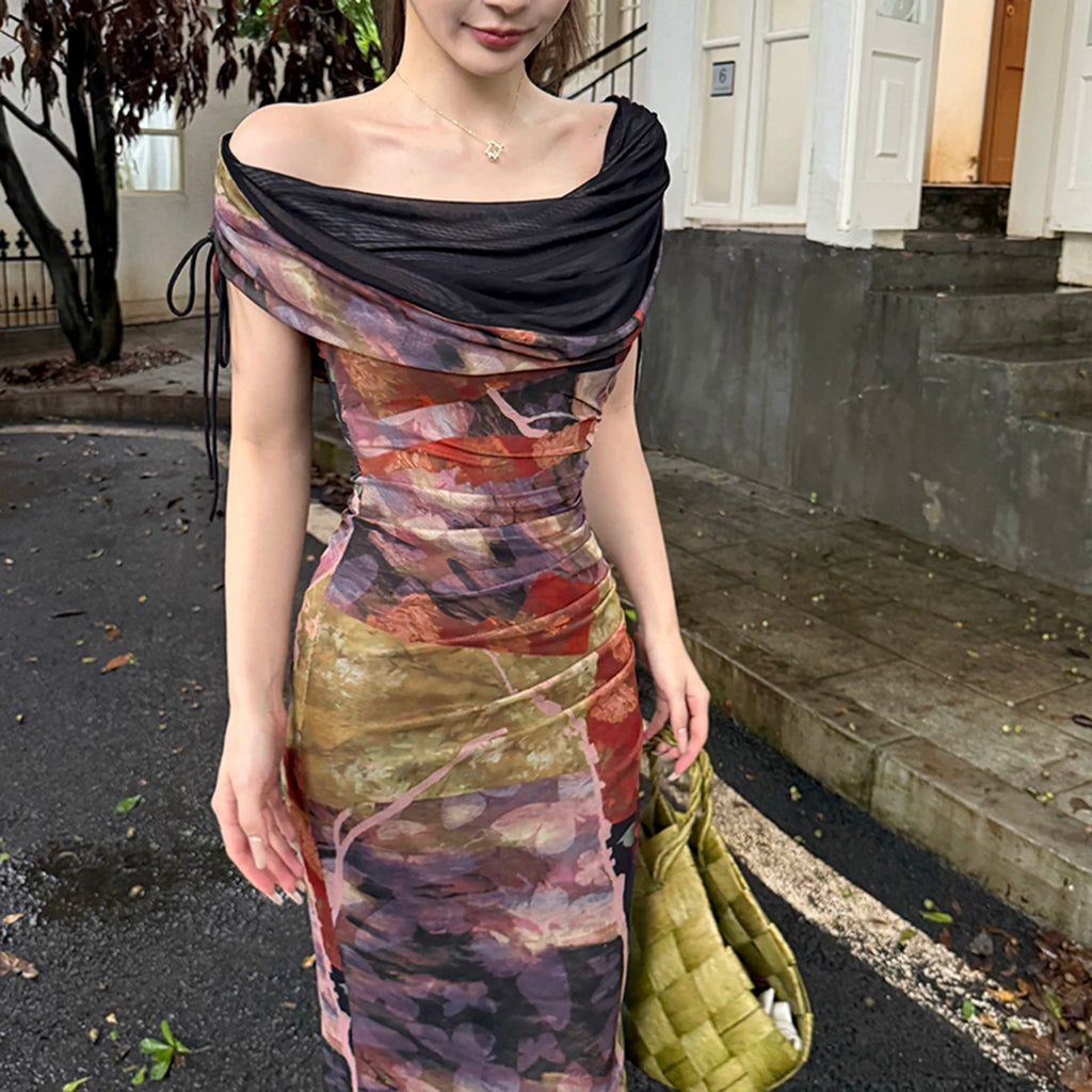 INSTUNNING One-word Shoulder Slim-fit Dress