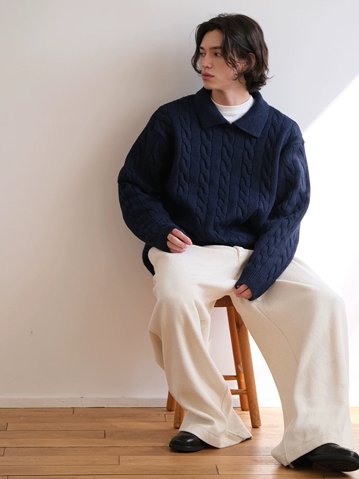 CARPEM Anti-pilling Fake Two-piece Twist Sweater