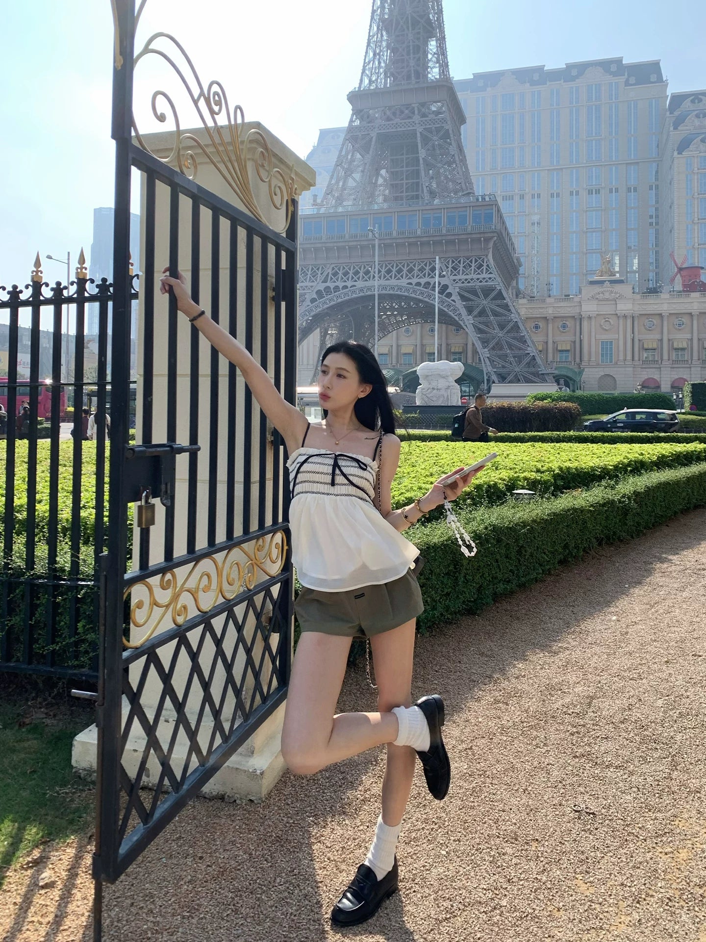 YOUNG KYLIN Stylish Stacked Shorts Skirt