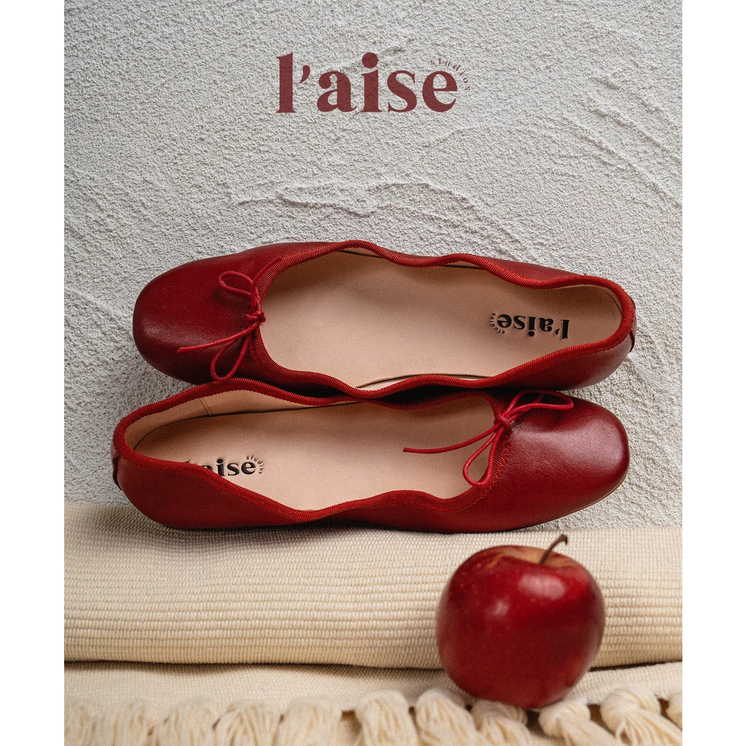 L'aise Shallow Mouth One-pedal Single Shoes