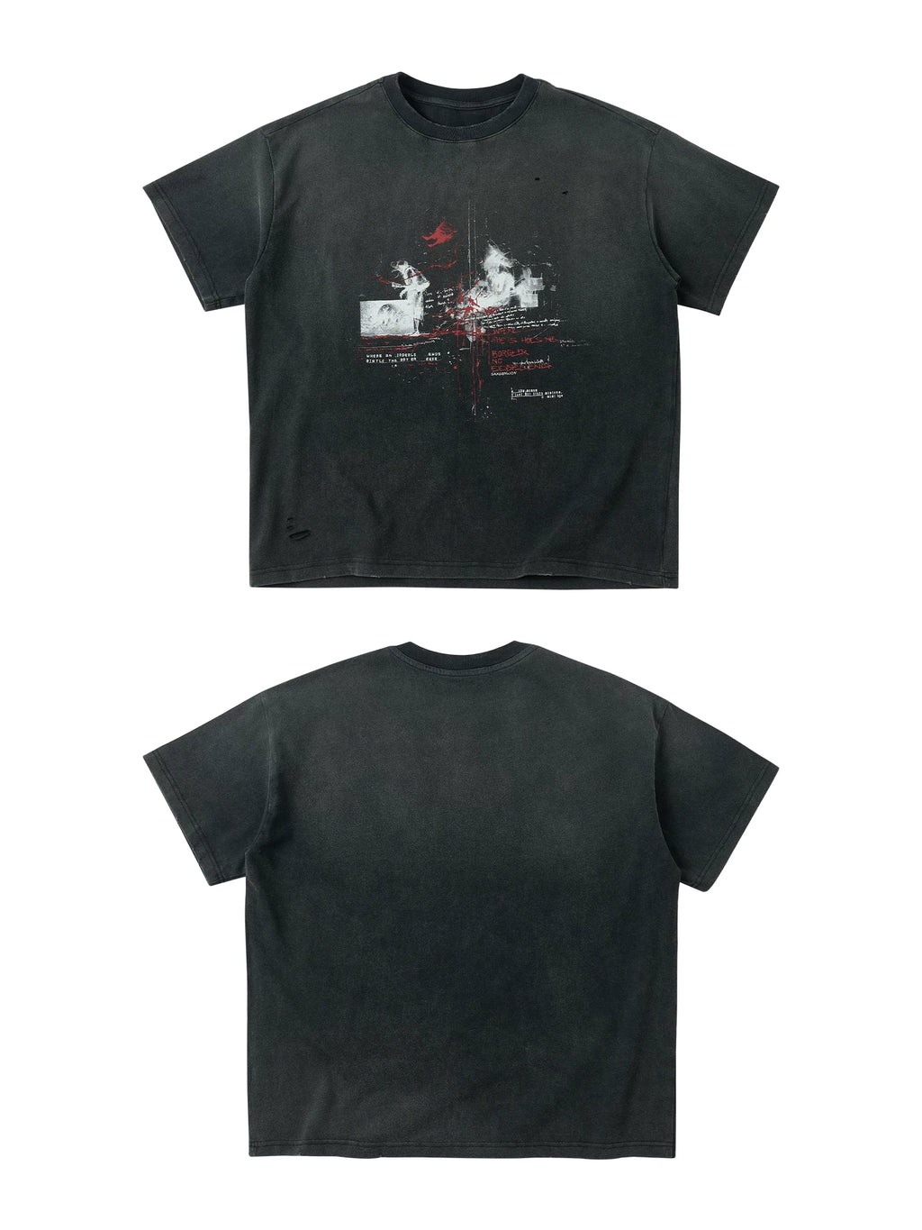 SAXGENWON Crew Neck Short and Wide Version Casual Tee