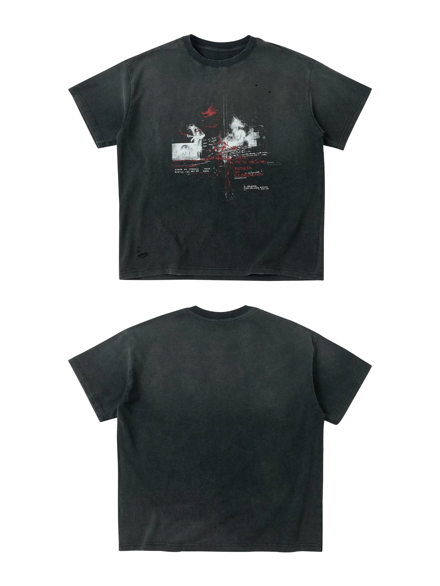 SAXGENWON Crew Neck Short and Wide Version Casual Tee