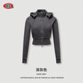 BE Retro Short Waist Zipper Jacket