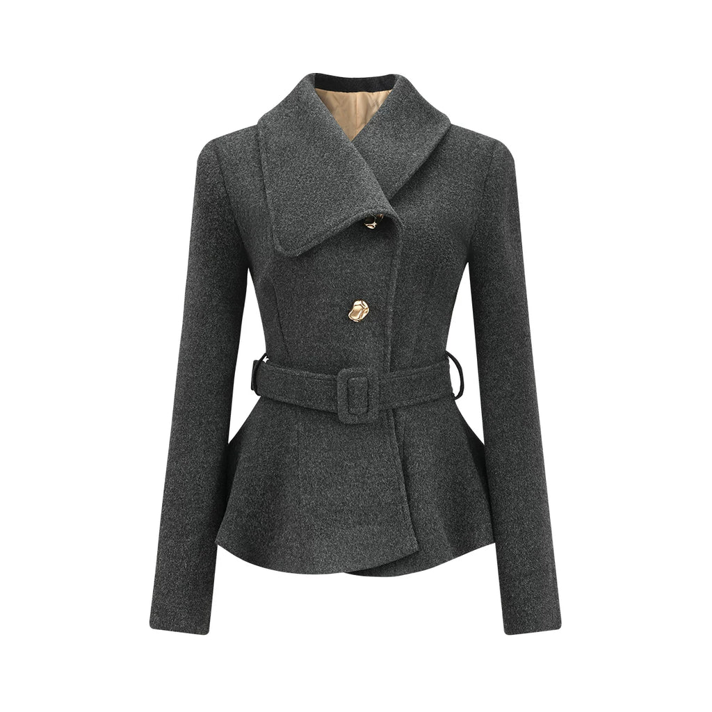 Barb Chill Premium Padded Wool Short Jacket Woolen Skirt