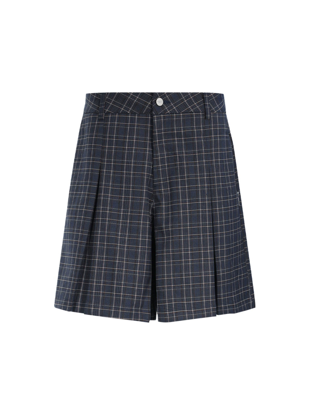 FUNKYFUN Plaid Pleated Silhouette Trousers Skirt