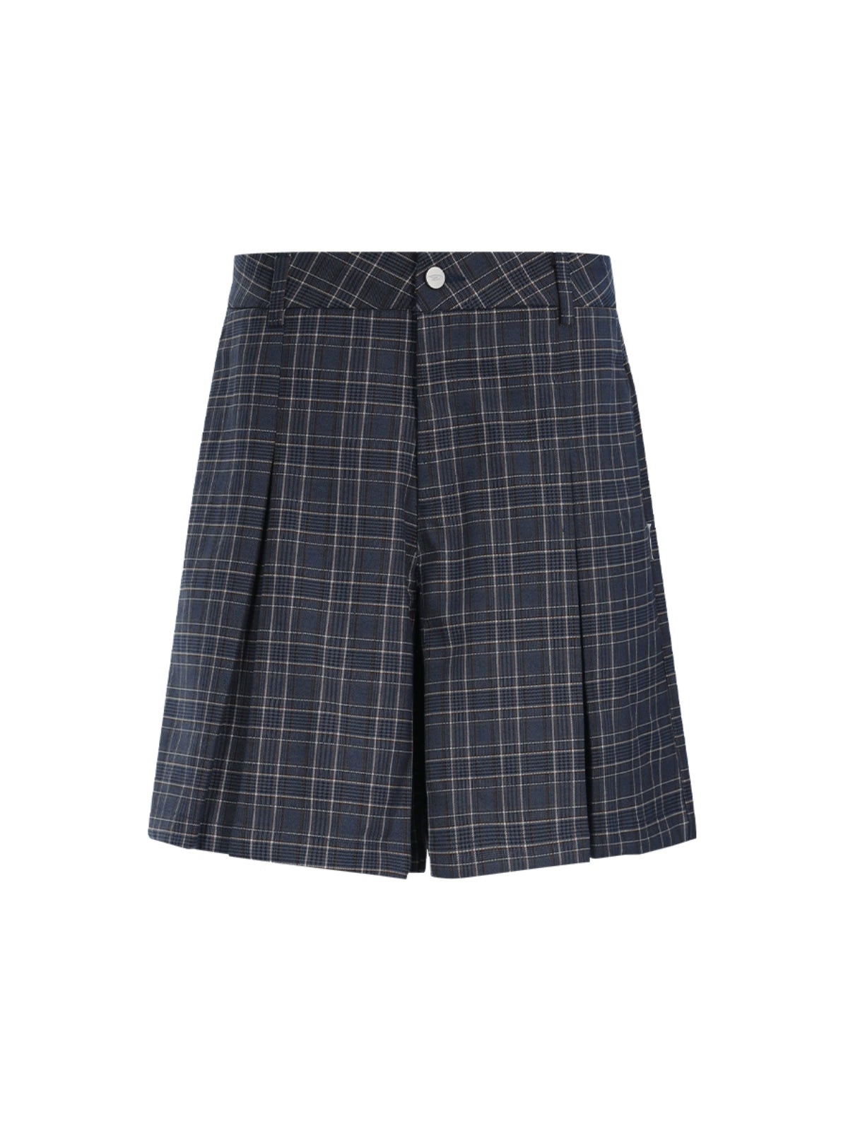 FUNKYFUN Plaid Pleated Silhouette Trousers Skirt