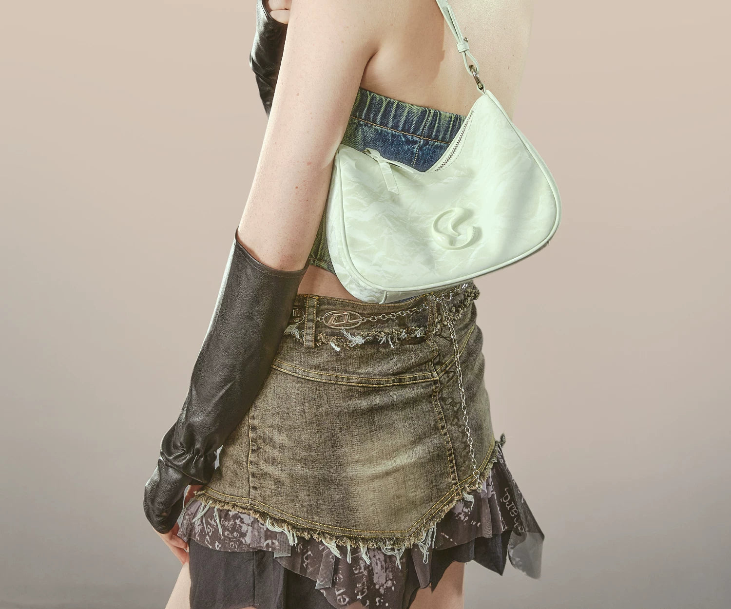 JACD Mint Green Zip-Top Hobo Bag