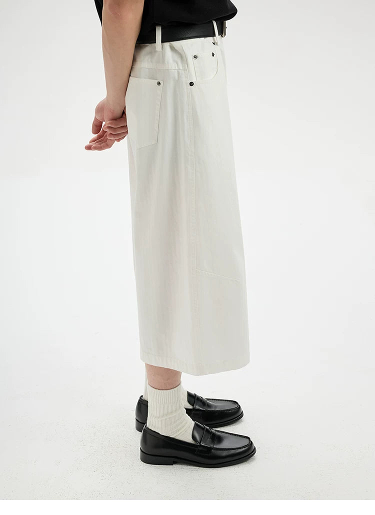 BUTTBILL Simple and Versatile Loose Casual Cropped Pants