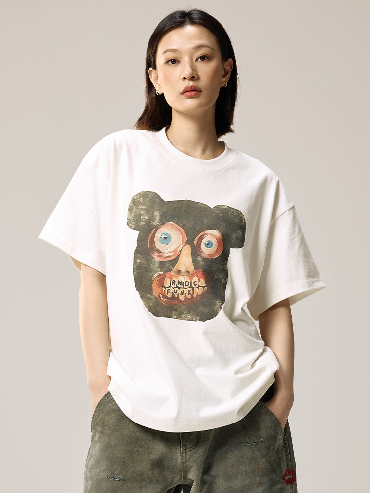 Remedy Emoji Bear Head Loose Tee