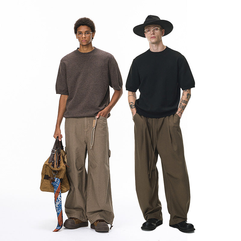 (Clearance) Inflation Loose Warm Knitted Round Neck Tee