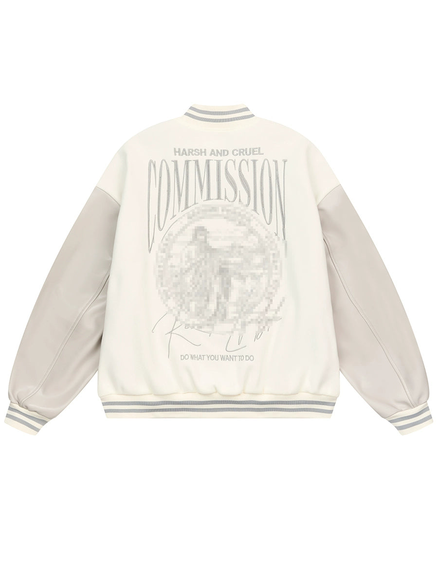 Harshandcruel Vintage Hip Hop Embroidered Baseball Jacket