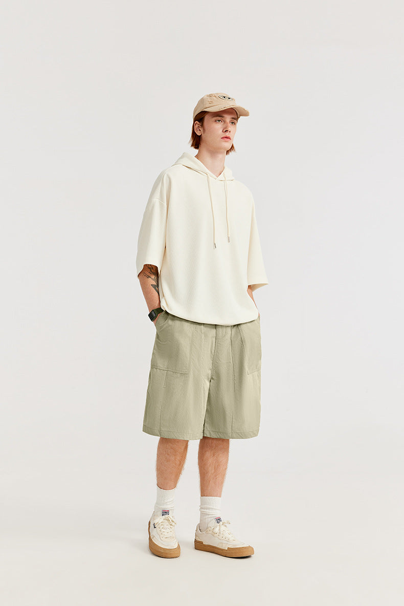 INF Wrinkled Outdoor Wide Leg Shorts