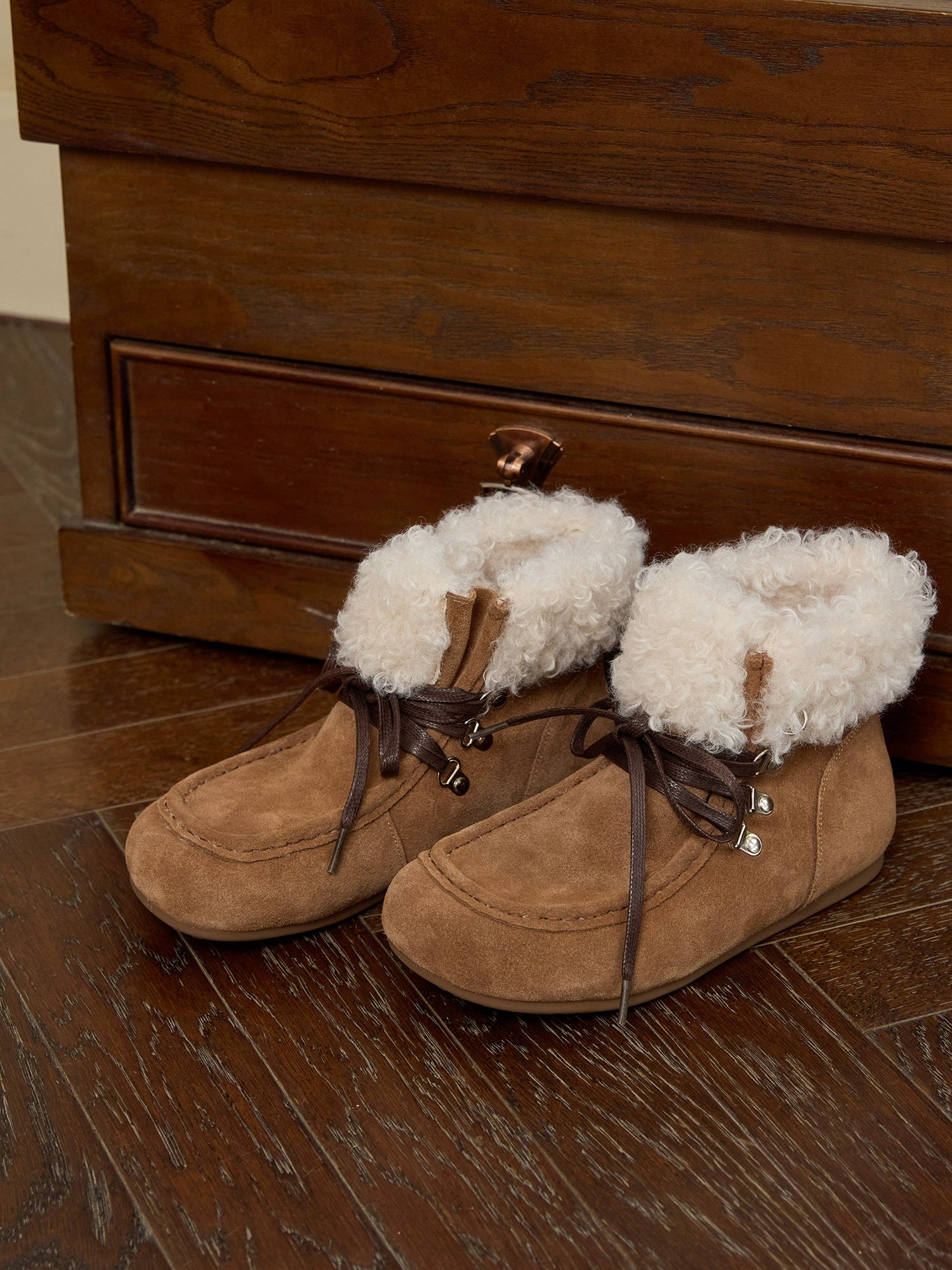 Milooey Flat-bottomed Thermal Velvet Snow Boots