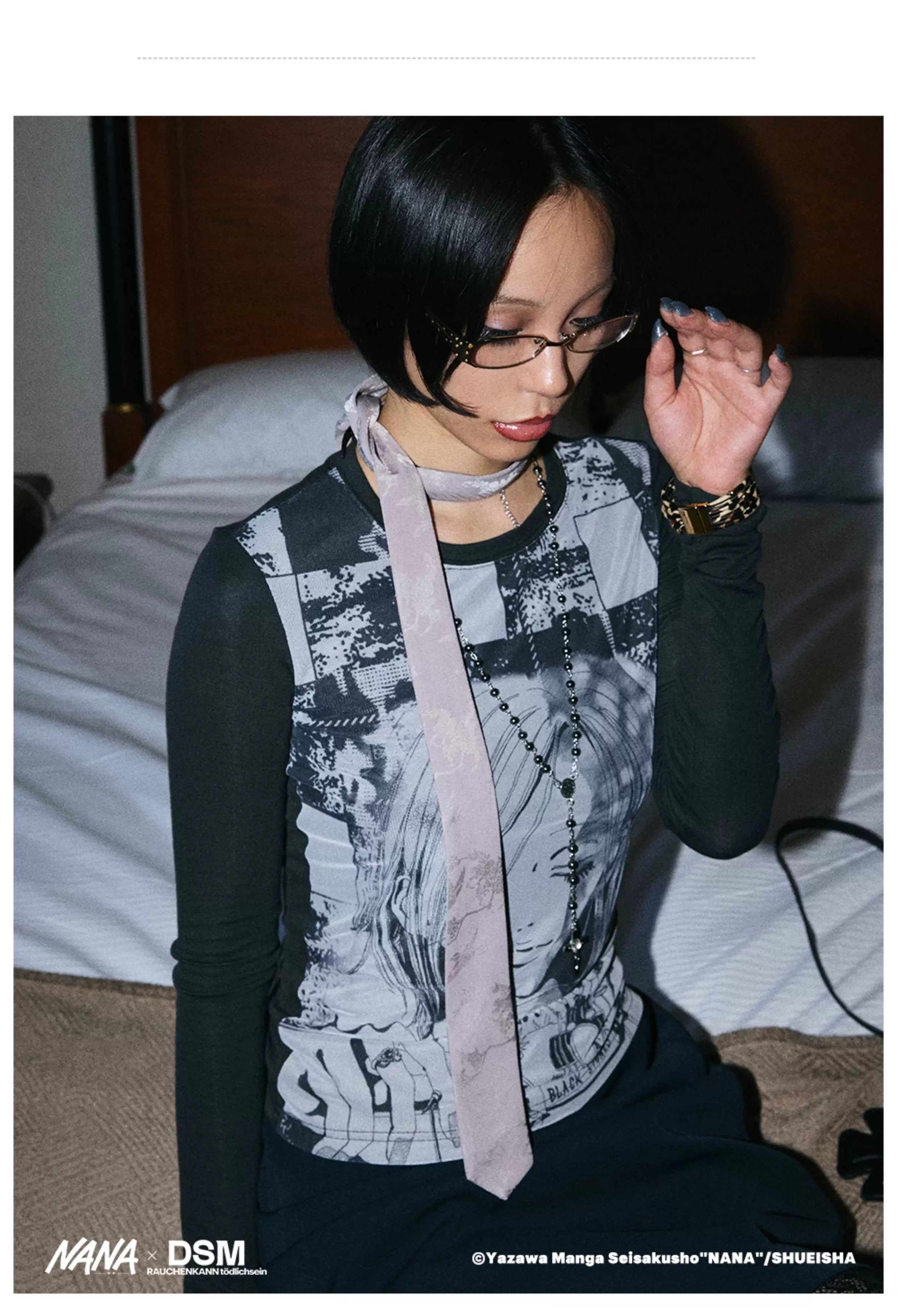 DONSMOKE Slim Fit Anime Characters Skinny Long Sleeves