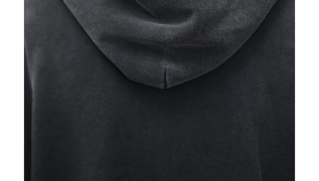 WANNA LAB Cloth-embroidered Zip-up Hooded Sweater