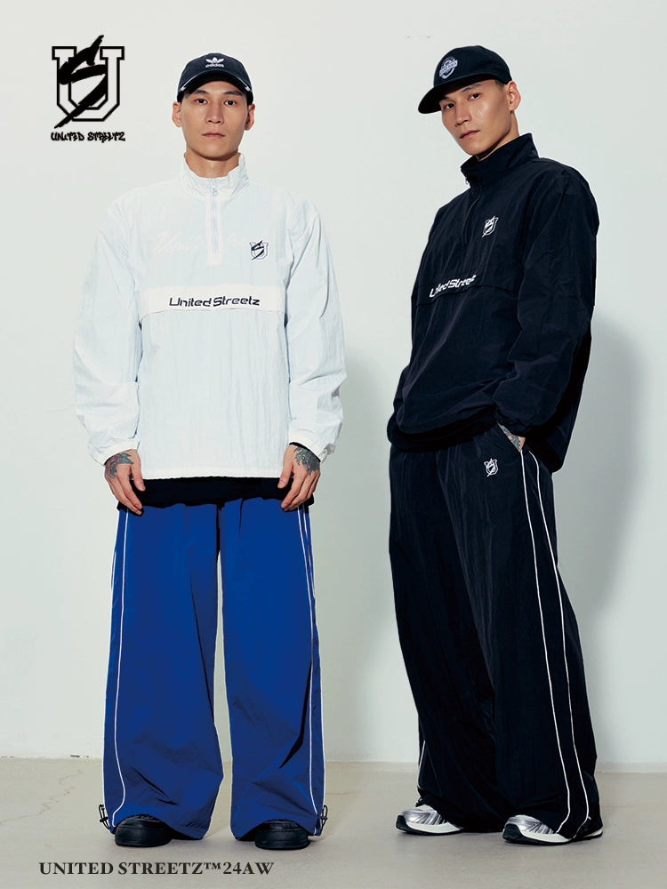 US Casual Wide Leg Parachute Pants Street Hip Hop Sweatpants