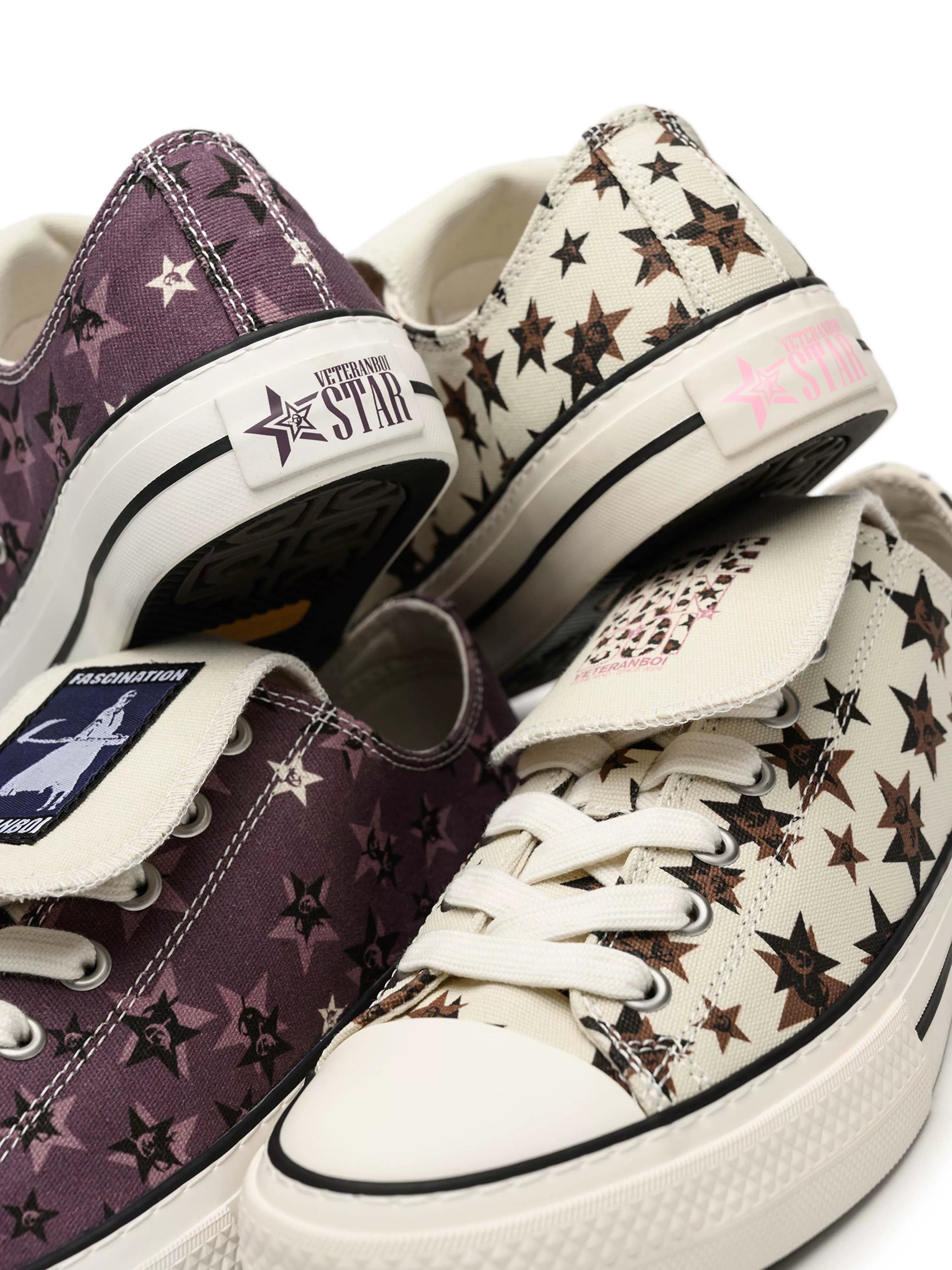 VETERANBOI LEOPARD MONOGRAM SNEAKERS