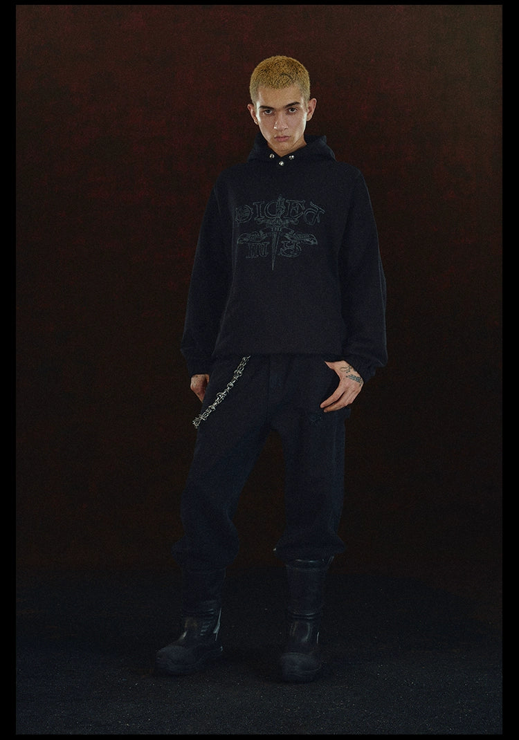 DICETINY Yuan Slaughter Sword Printed Loose Sweater