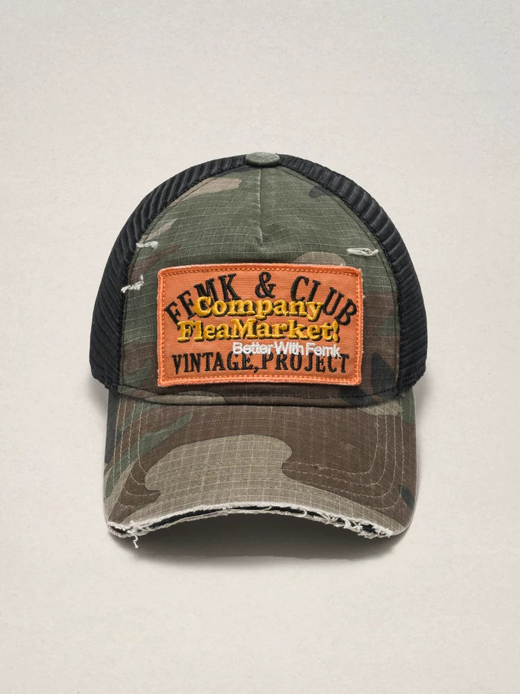 Fleamarket Vintage Alphabet Embroidered Baseball Cap