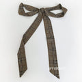 YORSOY Plaid Personalized Thin and Narrow Silk Scarf