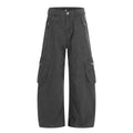 11KN Retro Straight Loose Wide-leg Casual Scimitar Pants