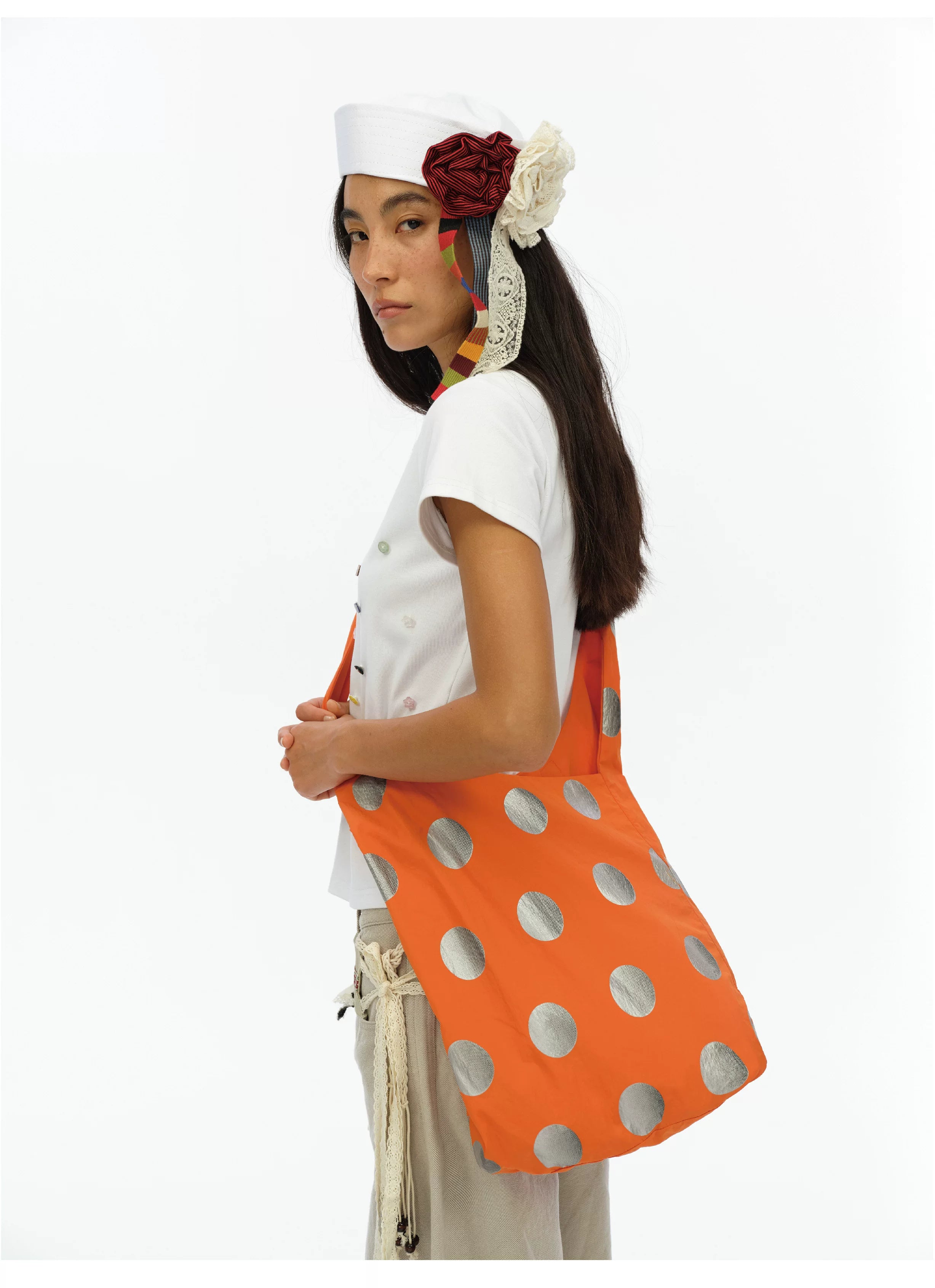 Oinimi Three-dimensional Gradual Change Polka Dot Messenger Bag