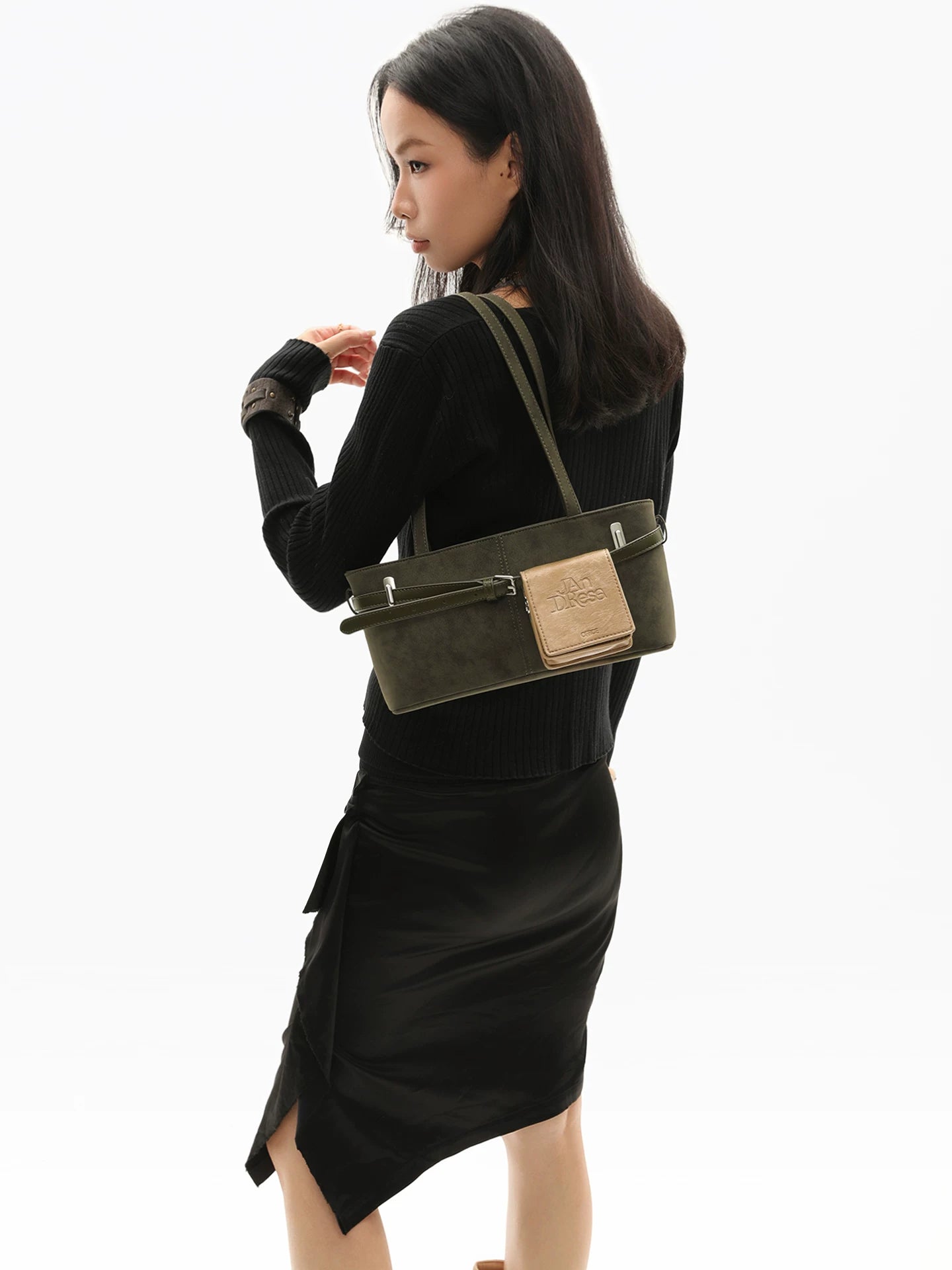 JANDRESS Belt Decorative Versatile Shoulder Underarm Bag