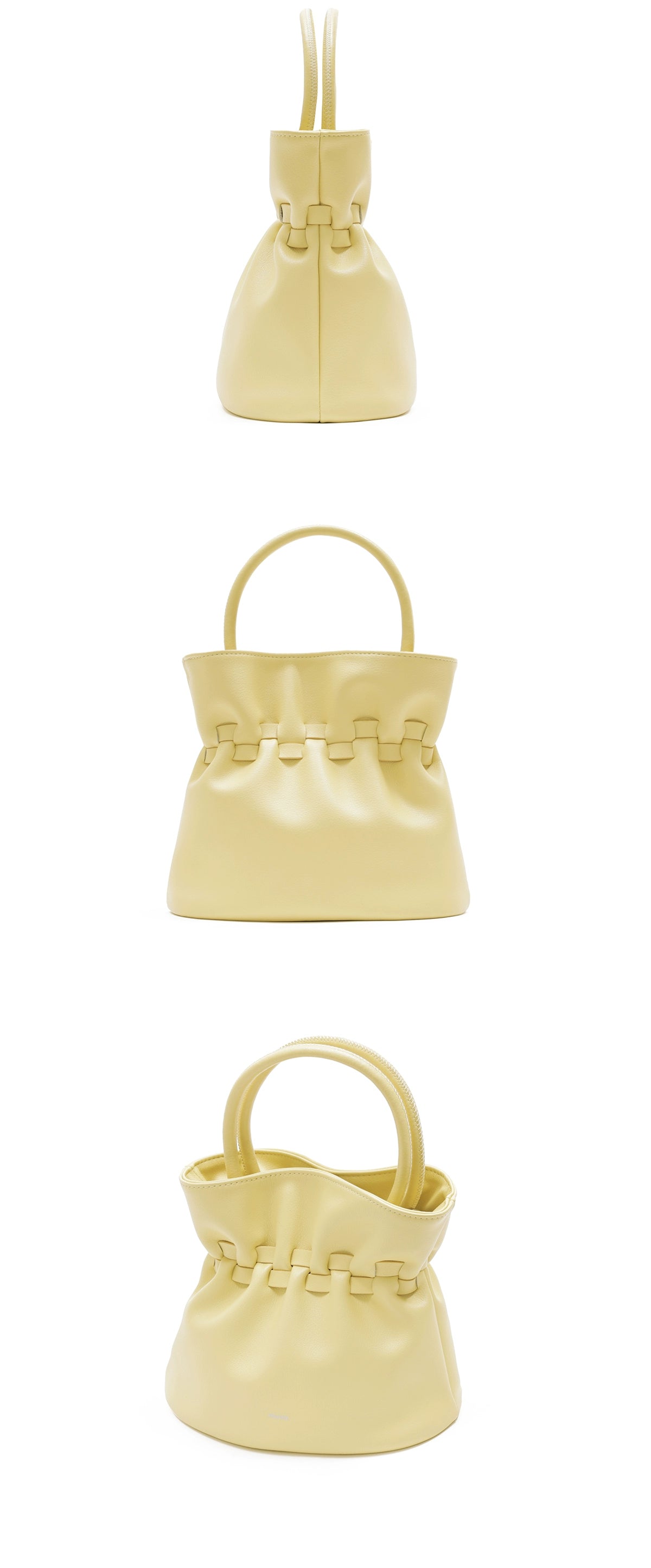 MUVA Delicate Pleated Bow Tote Bag