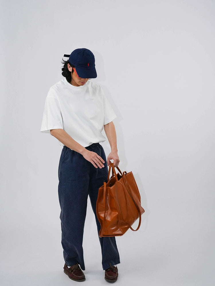 O3PARK Heavy Small Neckline Loose Tee