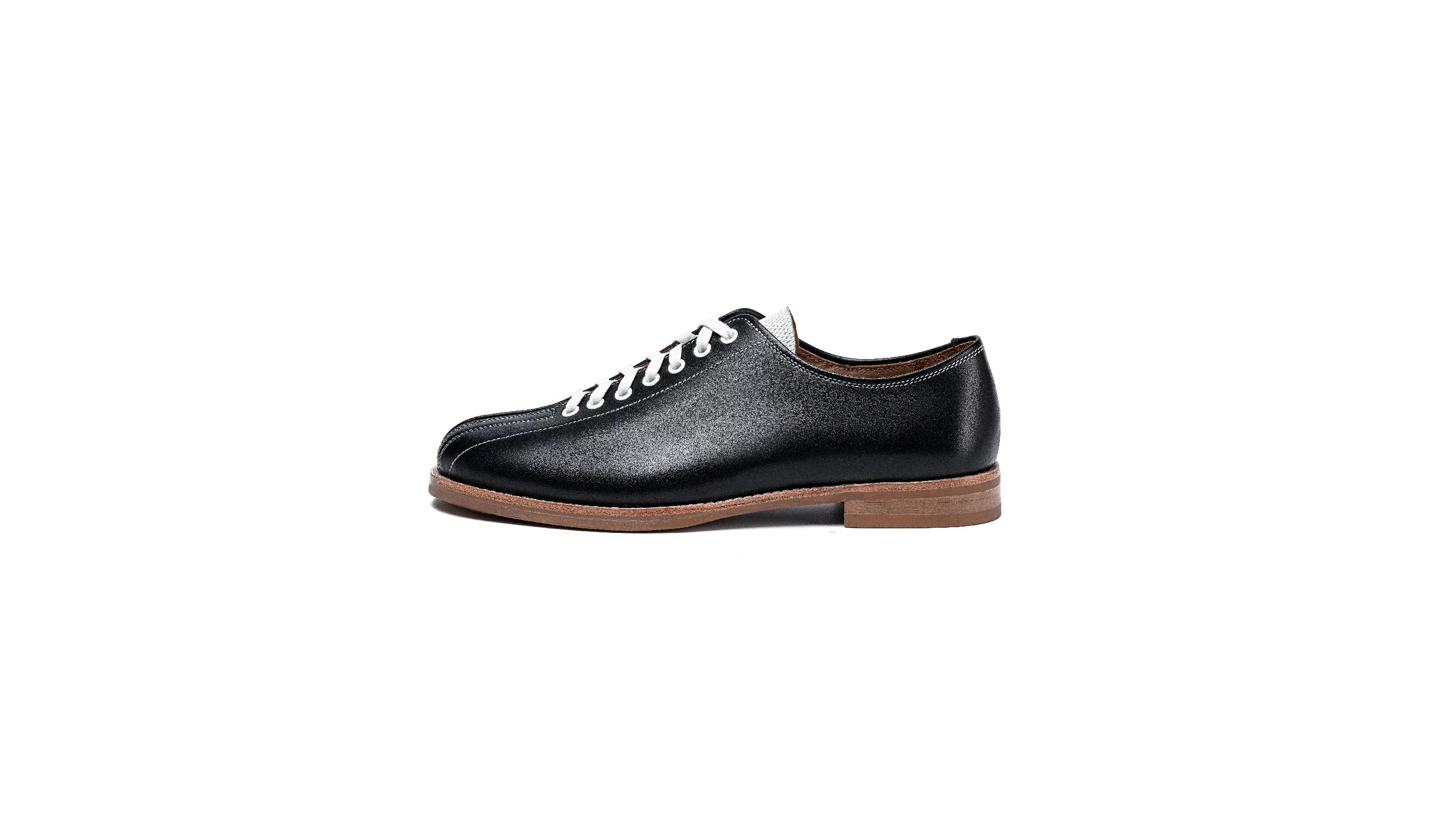 TERRAKOO Retro Sports Leather Platform Height-enhancing Bowling Shoes