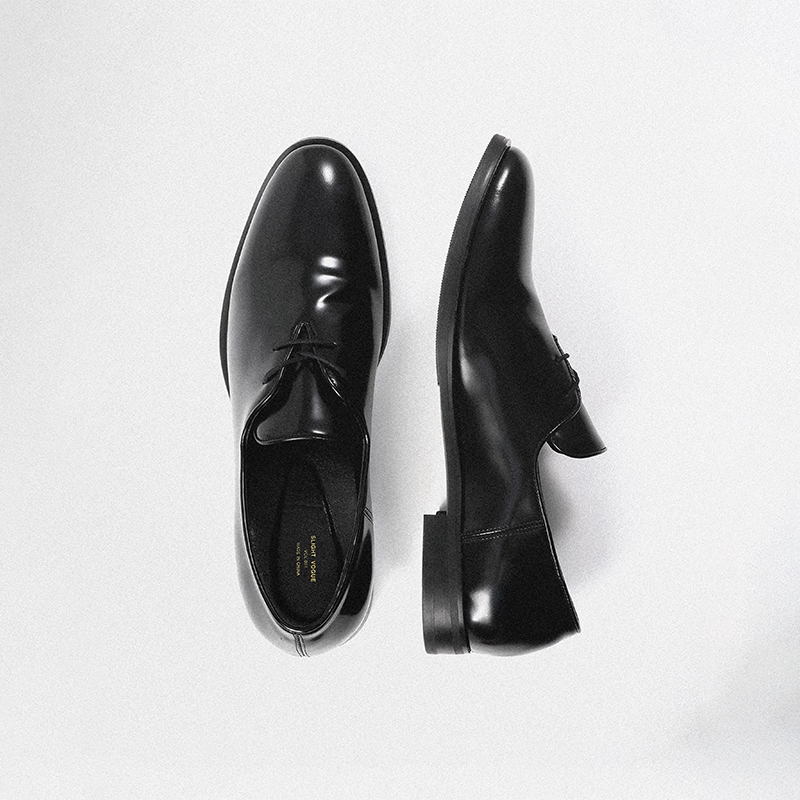 SLIGHT VOGUE Glossy Cowhide Casual Thin-soled Leather Shoes