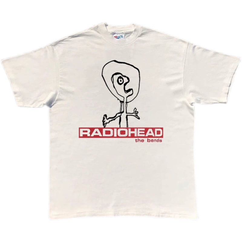 Wang Youbing Studio! RADIOHEAD 220g 100% Cotton Tee