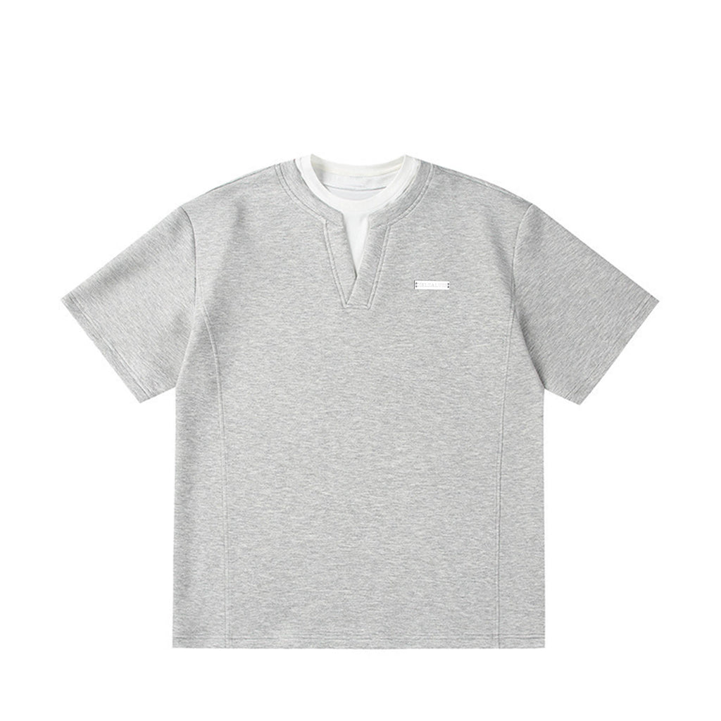 (NMK) fake Two short-sleeved Relaced Tee
