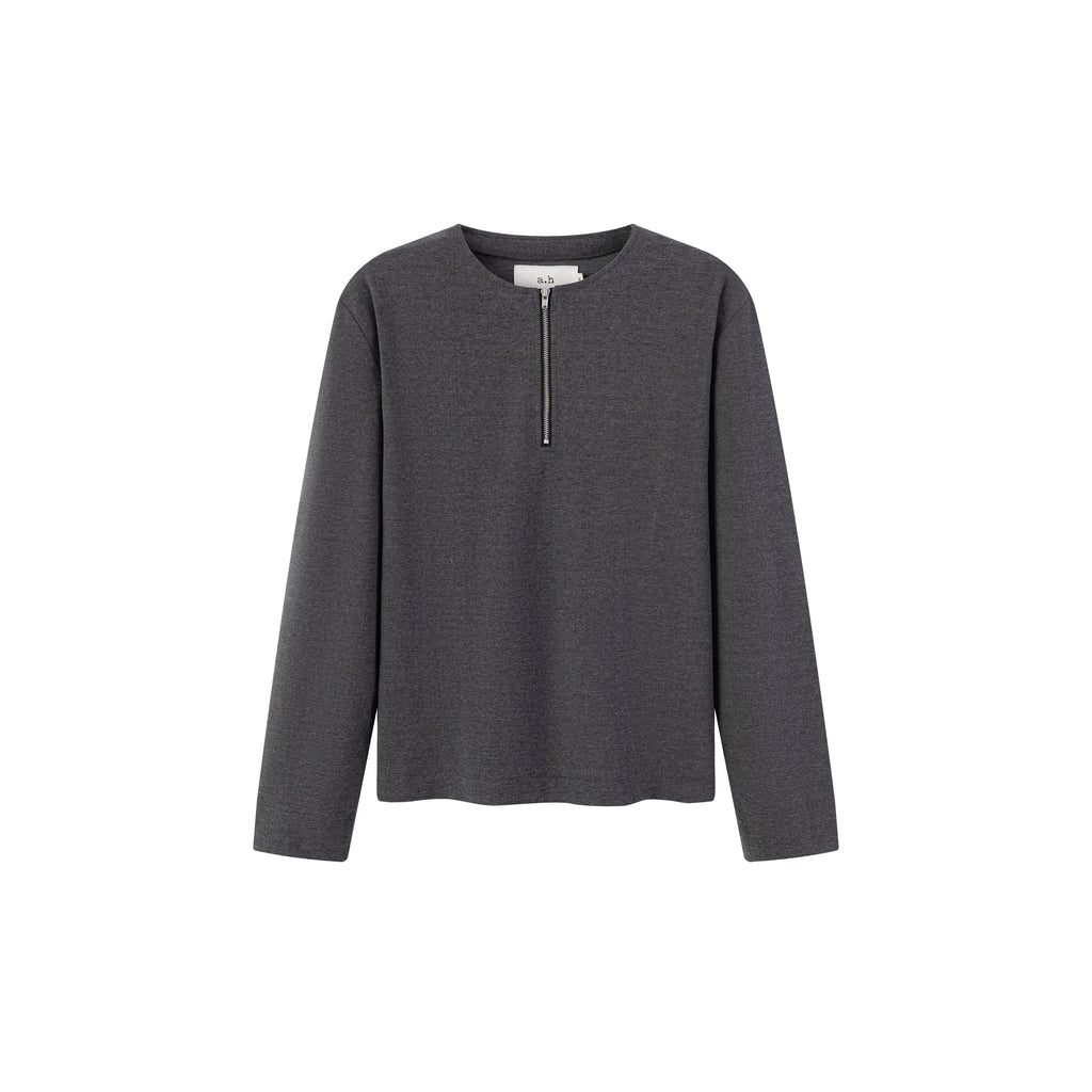 Anniehall Premium Small Neckline Zipper Long Sleeve