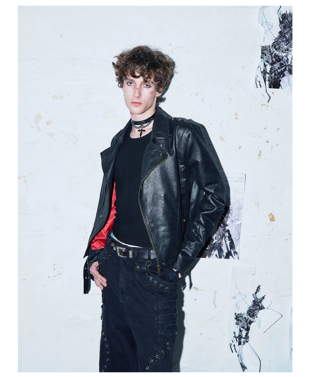 PAIKI Hickey Skull Headphones Leather Jacket