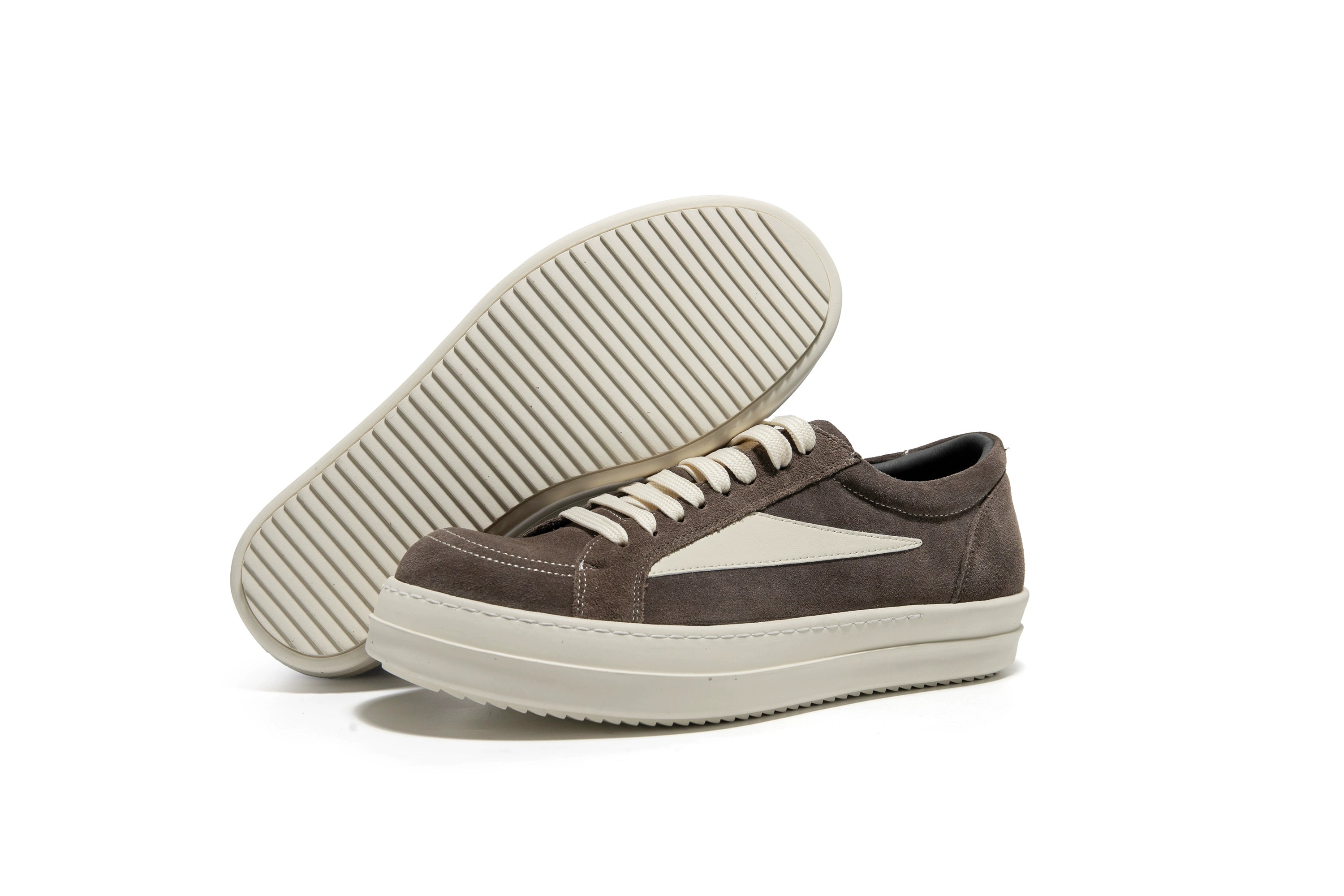 NO LOGO Low-top Cowhide Heightening Board Shoes