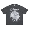 SUPER WAY Skull Letter Print Loose Tee