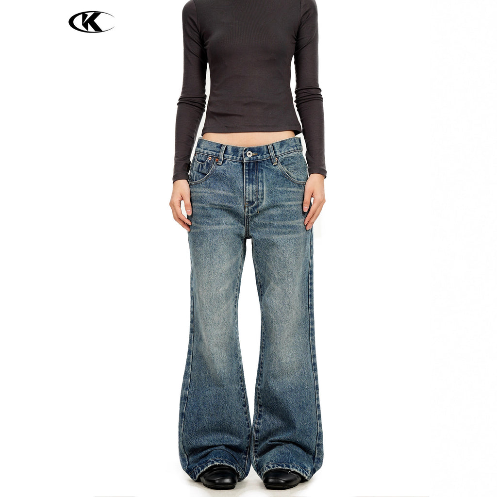 11KN Retro Micro-pull Three-dimensional Slim-fitting and Thin Casual Pants