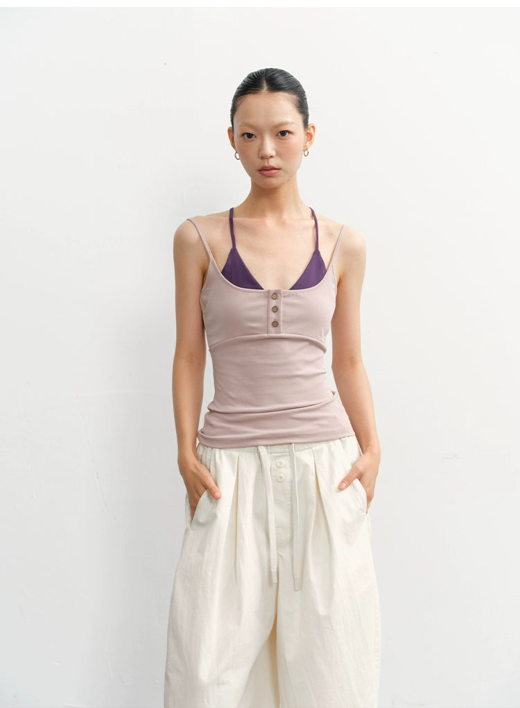 LINY LIBERTY Fake Two-piece Knitted Vest