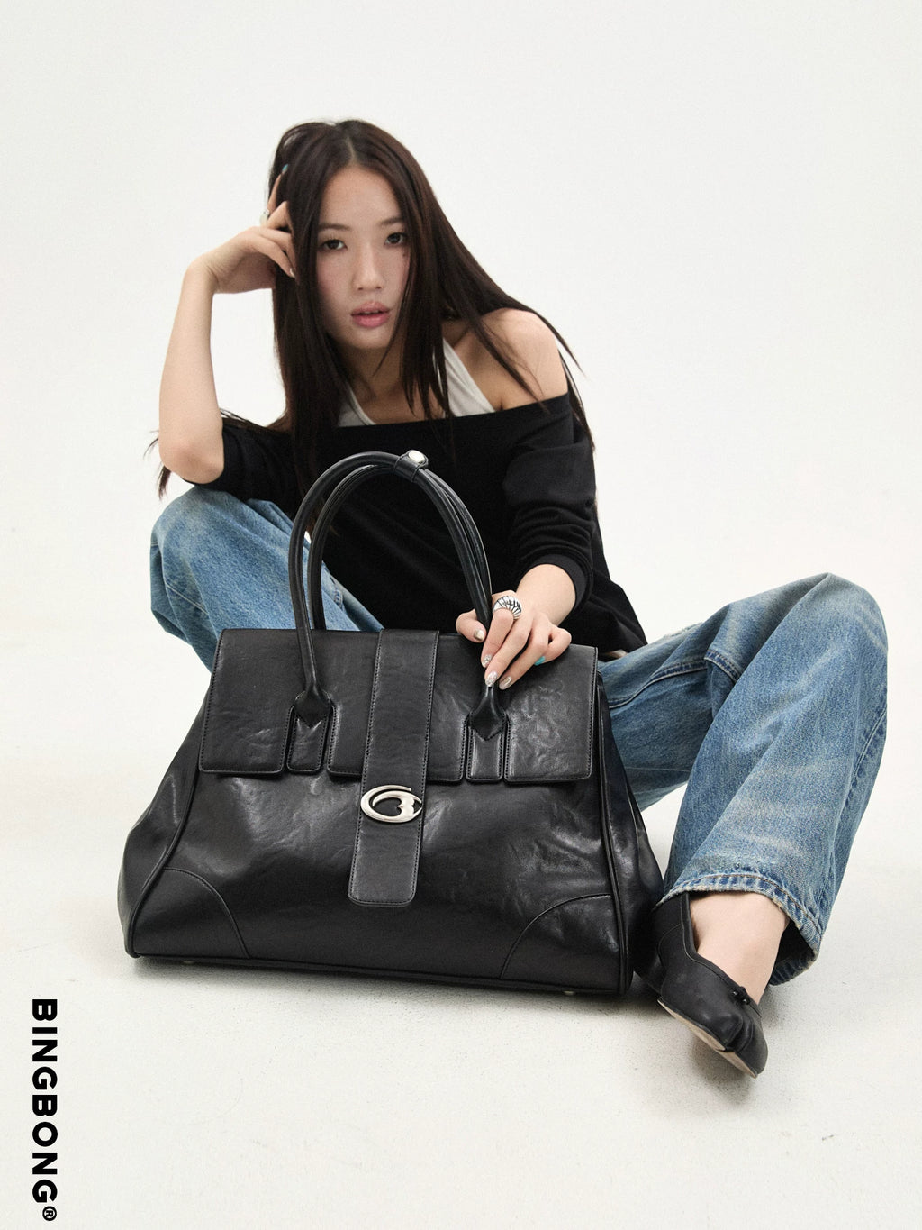 BINGBONG Large Capacity Temperament Portable Tote Bag