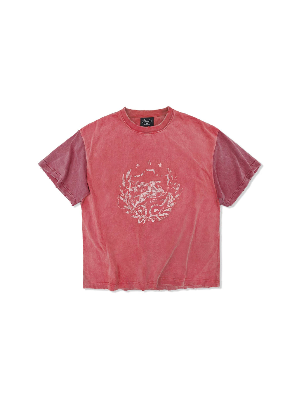 WANNA LAB Old Color Matching Loose Tee
