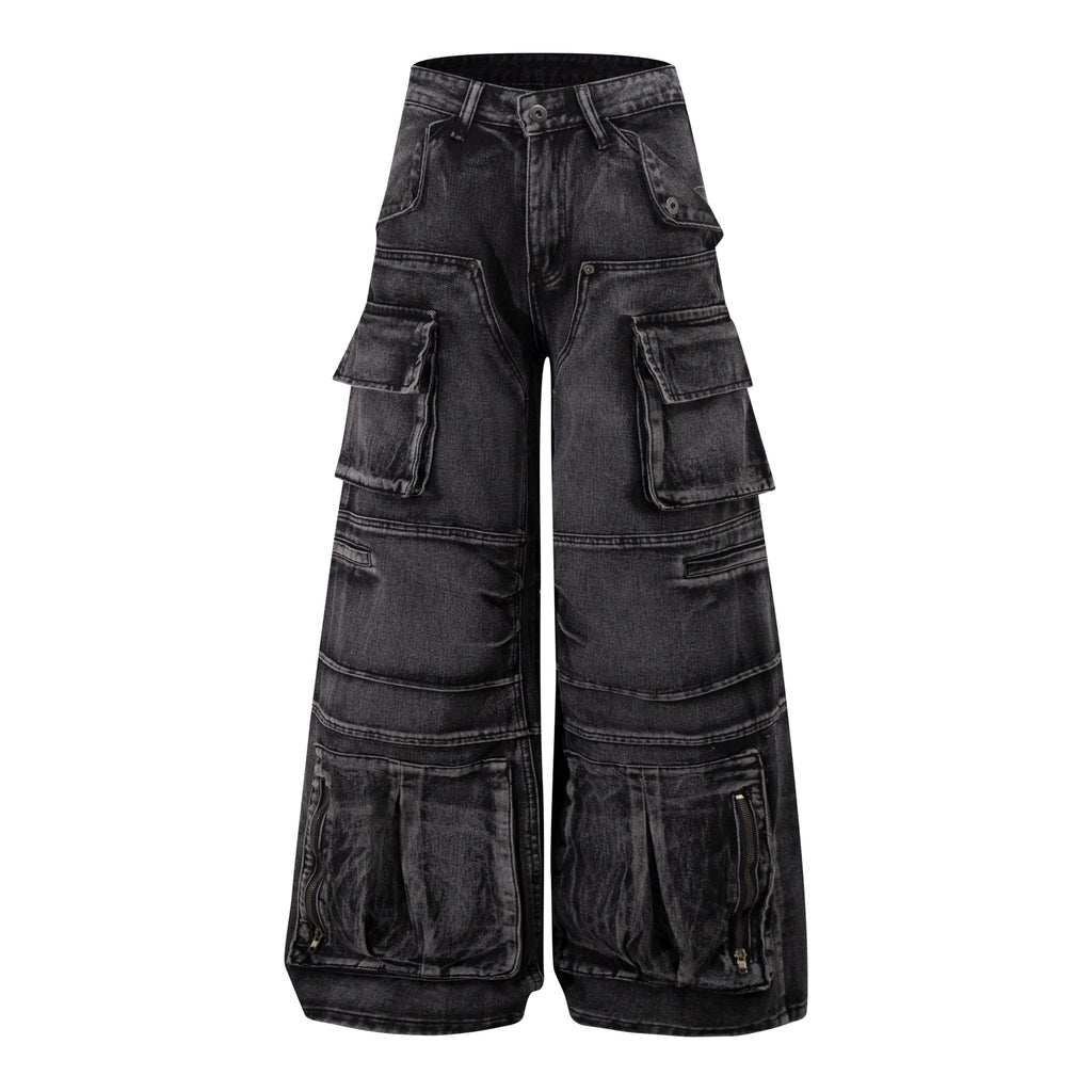 BLACKLISTS Deconstructed Multi-pocket Tooling Jeans