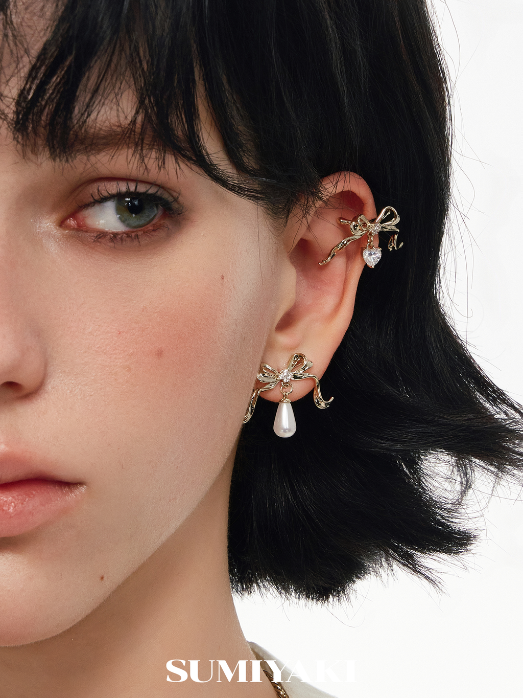 SUMIYAKI Exquisite Bow Pearl Earrings