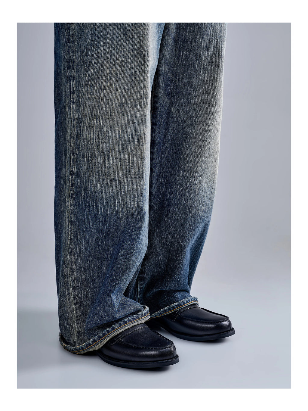 TERRAKOO One-pedal Cowhide Derby Leather Shoes Loafers
