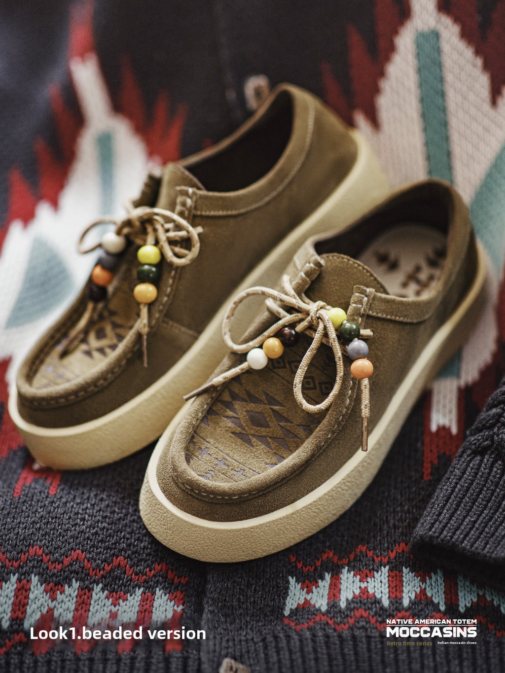 MADEN | Suede Lace-Up Chunky Moccasin Shoe