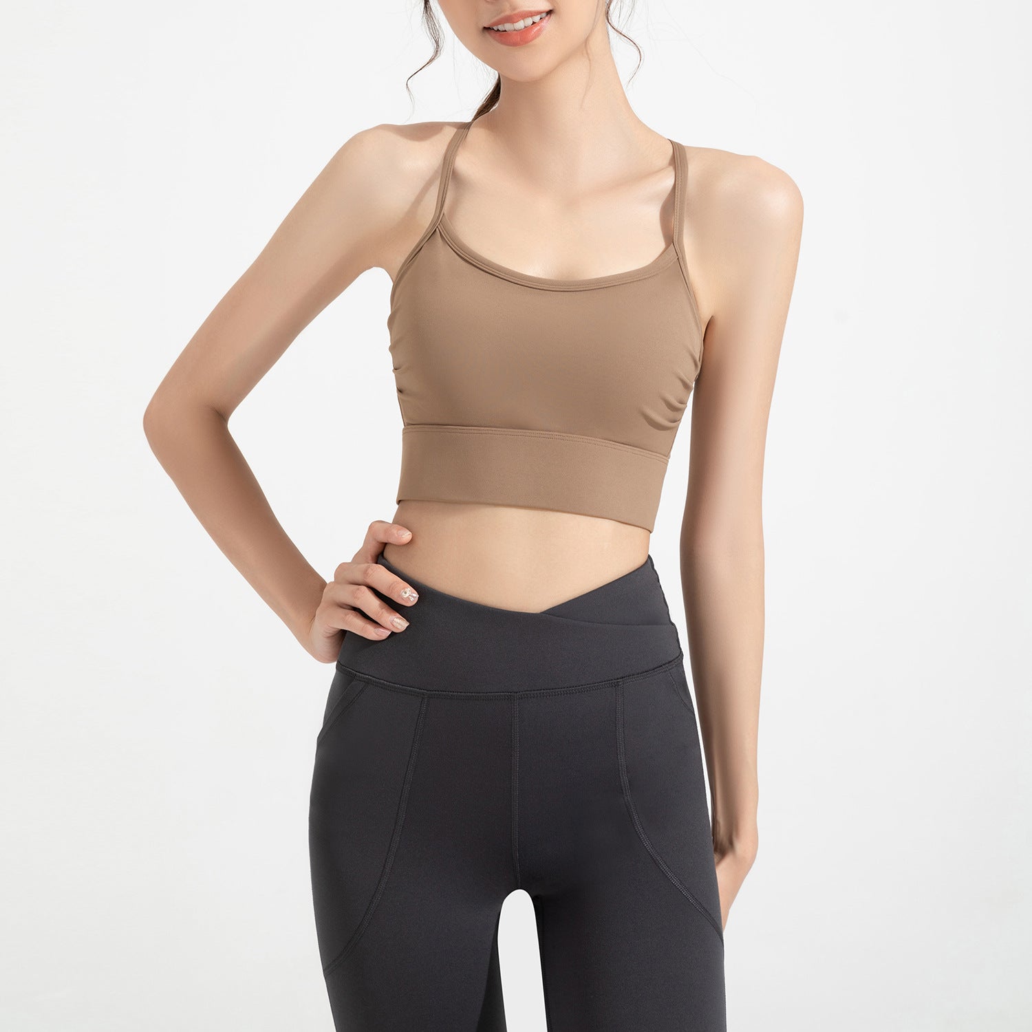 Athena Lulu Pleated Bra Shockproof Running Vest