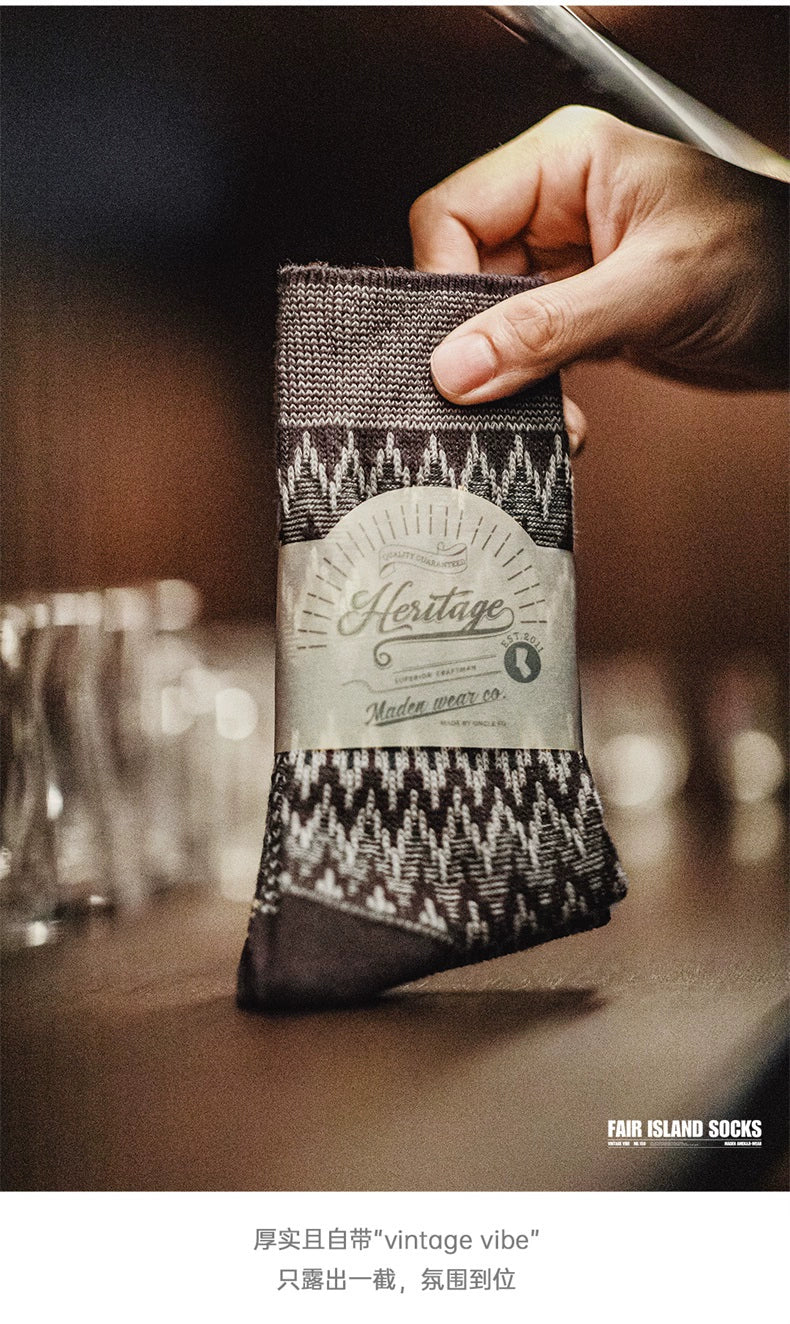 Maden Vintage Woven Tube Socks