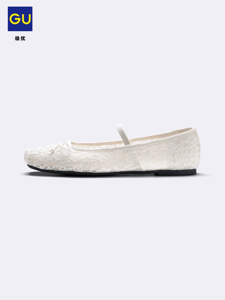 GU Strap Flat Heel Ballet Shoes