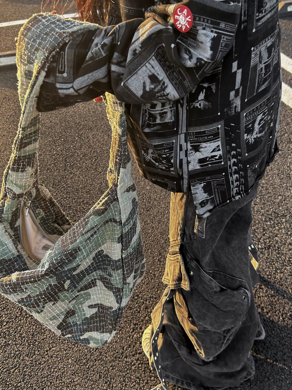 CENSMADE Casual Commuter Camouflage Canvas Shoulder Bag